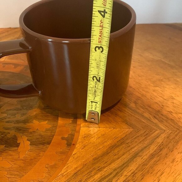 FORLIFE Design Set of Two Brown Ceramic Coffee Mugs Cups - Picture 5 of 7